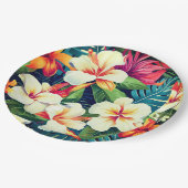 Hawaiianische Printwerbung Pappteller (Schrägansicht)