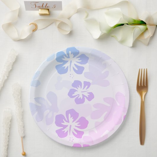 Hawaiianische Printwerbung Pappteller (Hochzeit)