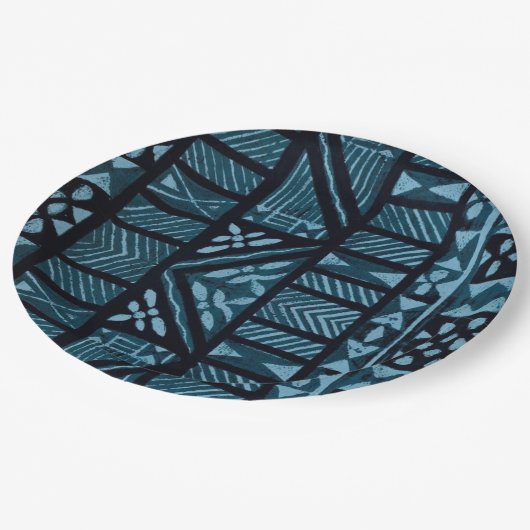 Hawaiianische Printwerbung Pappteller (Schrägansicht)