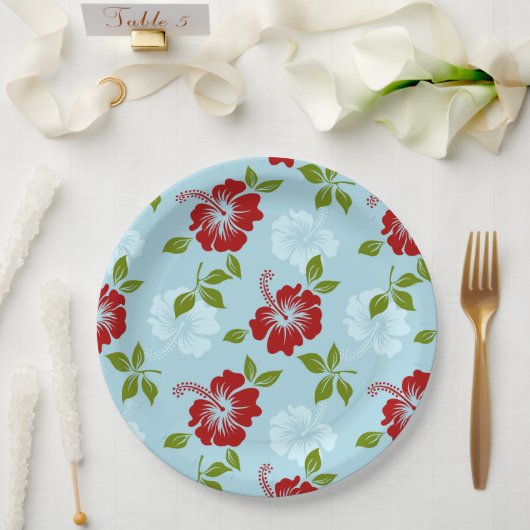 Hawaiianische Printwerbung Pappteller (Hochzeit)