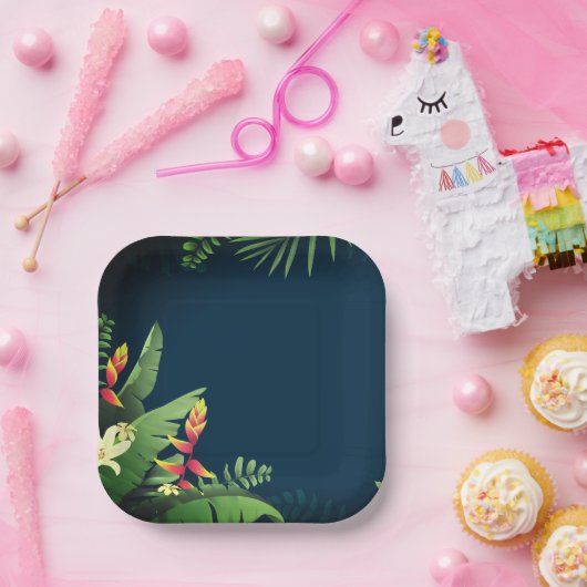 Hawaiianische Printwerbung Pappteller (Party)