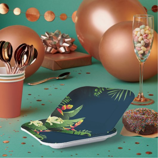 Hawaiianische Printwerbung Pappteller (Multi)