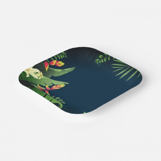 Hawaiianische Printwerbung Pappteller (Gewinkelt)