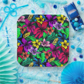 Hawaiianische Printwerbung Pappteller (Party)