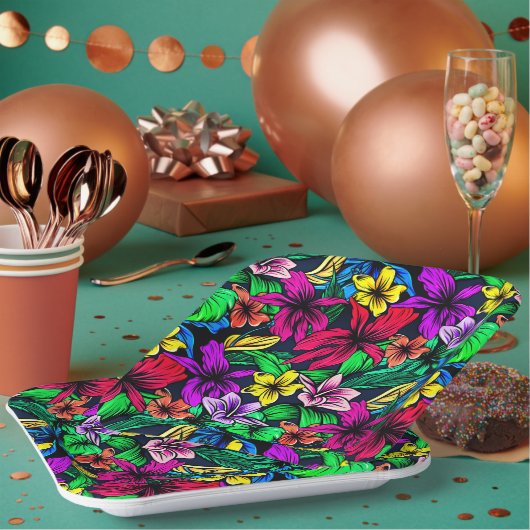 Hawaiianische Printwerbung Pappteller (Multi)