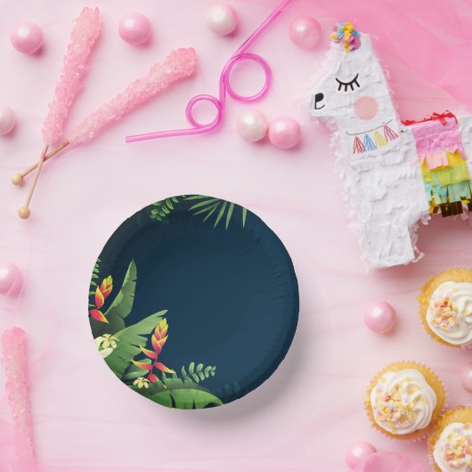 Hawaiianische Printwerbung Pappteller (Party)