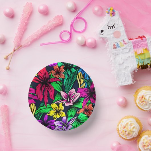 Hawaiianische Printwerbung Pappteller (Party)
