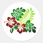 Hawaiianische Printwerbung Runder Aufkleber (Vorderseite)