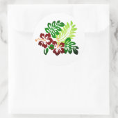 Hawaiianische Printwerbung Runder Aufkleber (Tasche)