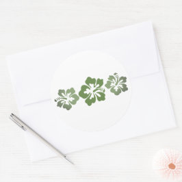 Hawaiianische Printwerbung Runder Aufkleber