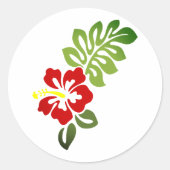 Hawaiianische Printwerbung Runder Aufkleber (Vorderseite)