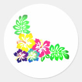 Hawaiianische Printwerbung Runder Aufkleber (Vorderseite)