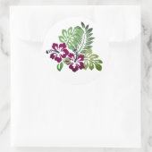 Hawaiianische Printwerbung Runder Aufkleber (Tasche)