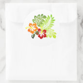 Hawaiianische Printwerbung Runder Aufkleber (Tasche)