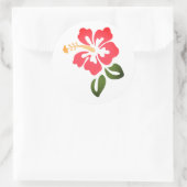 Hawaiianische Printwerbung Runder Aufkleber (Tasche)