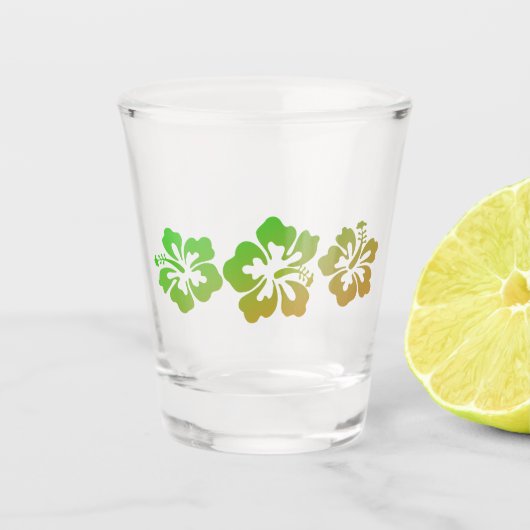 Hawaiianische Printwerbung Schnapsglas (Vorderseite)
