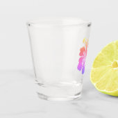 Hawaiianische Printwerbung Schnapsglas (Links)