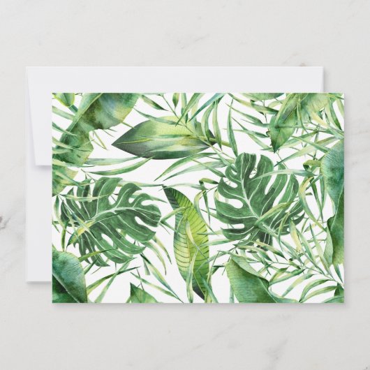 Hawaiianische Radiant Tropical Floral Save the Dat Save The Date (Rückseite)