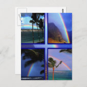 Hawaiianische Regenbogen Postkarte (Vorne/Hinten)