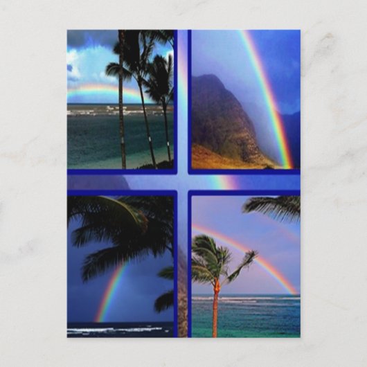 Hawaiianische Regenbogen Postkarte (Vorderseite)