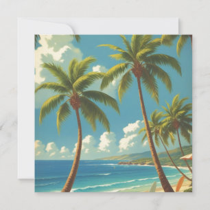 Hawaiianische Reisekarte im Vintage-Stil Aloha Haw