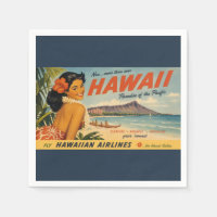 Hawaiianische Reisewerbung im Vintage-Stil