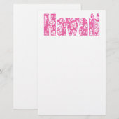 Hawaiianische Rosa Blume Briefpapier (Vorne/Hinten)