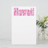 Hawaiianische Rosa Blume Briefpapier (Stehend Vorderseite)
