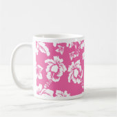Hawaiianische Rosa Blume Kaffeetasse (Links)