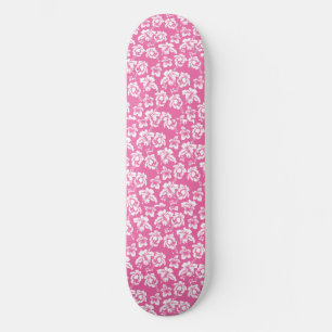Hawaiianische Rosa Blume Skateboard