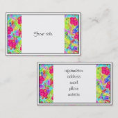 Hawaiianische rosa Blume Visitenkarte (Vorne/Hinten)