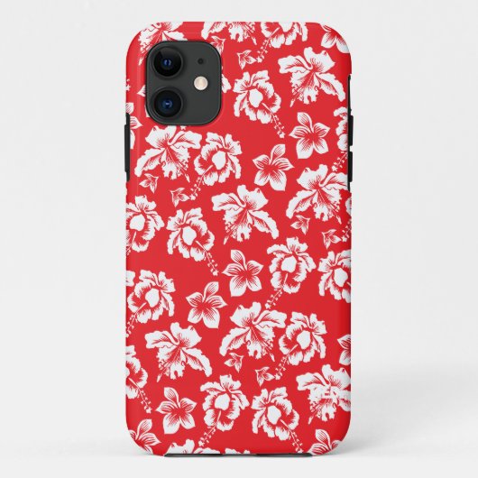 Hawaiianische Rote Blume Case-Mate iPhone Hülle (Rückseite)