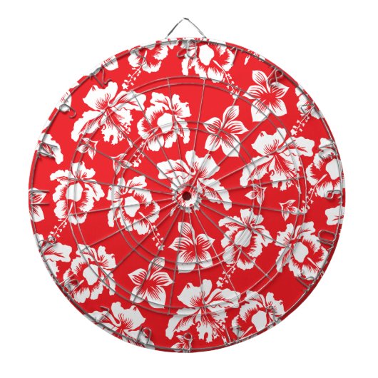 Hawaiianische Rote Blume Dartscheibe (vorne)