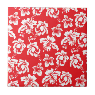 Hawaiianische Rote Blume Fliese