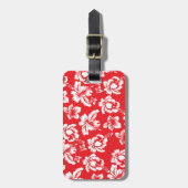 Hawaiianische Rote Blume Gepäckanhänger (Vorderseite vertikal)