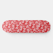 Hawaiianische Rote Blume Skateboard (Horizontal)