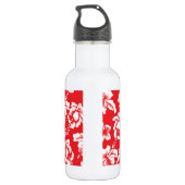 Hawaiianische Rote Blume Trinkflasche (Rückseite)