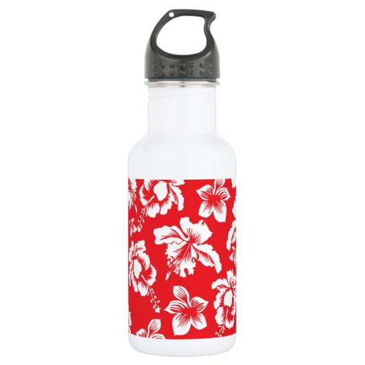 Hawaiianische Rote Blume Trinkflasche (Vorderseite)
