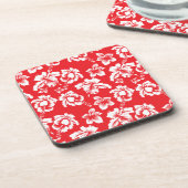 Hawaiianische Rote Blume Untersetzer (Linke Seite)