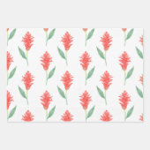 Hawaiianische rote Ingwer-Blume Geschenkpapier Set (Vorderseite)