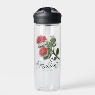 Hawaiianische rote Lehua-Blumen-Aquarell-Resilienz Trinkflasche