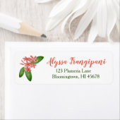 Hawaiianische Rücksendeadressen-Aufkleber Rote Plu (Insitu)