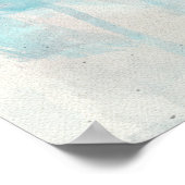 Hawaiianische Schildkröte Aquarellmalerei Poster (Ecke)