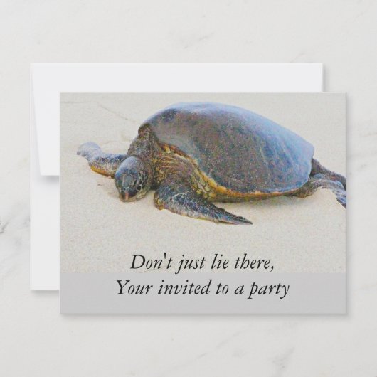 Hawaiianische Schildkröte Einladung (Vorderseite)