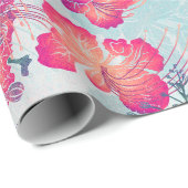 Hawaiianische Schrift Ohai Alii v2 Muster Geschenkpapier (Rolleneckpunkt)