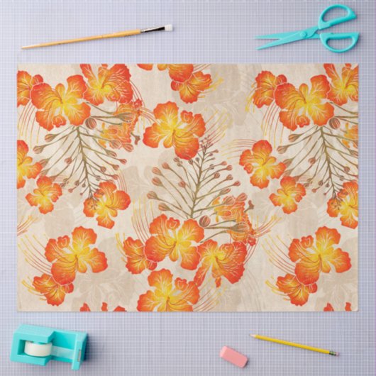 Hawaiianische Schrift Ohai Alii v2 Muster Seidenpapier (Basteln)