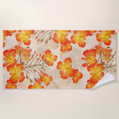 Hawaiianische Schrift Ohai Alii v2 Muster Strandtuch (Vorderseite)