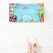 Hawaiianische Splash Sommerpool Geburtstagsbash Banner (InSitu)