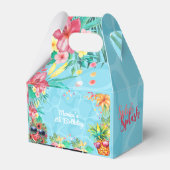 Hawaiianische Splash Sommerpool Geburtstagsbash Geschenkschachtel (Rückseite)