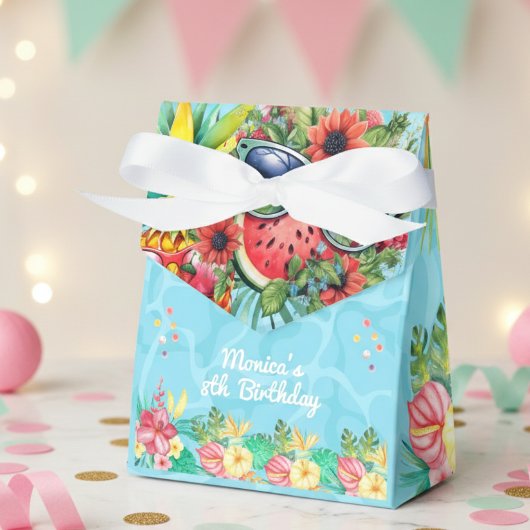 Hawaiianische Splash Sommerpool Geburtstagsbash Geschenkschachtel